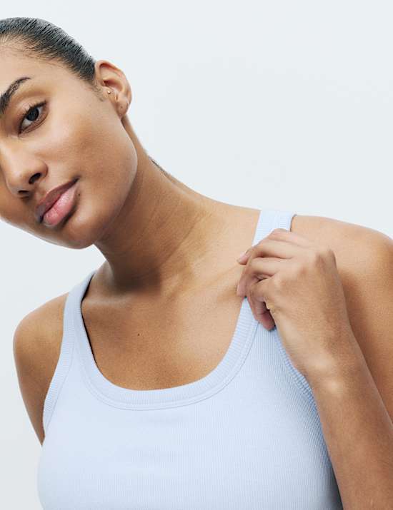 גופיית חזייה מבד עשיר בכותנה בשילוב &trade;Secret Support