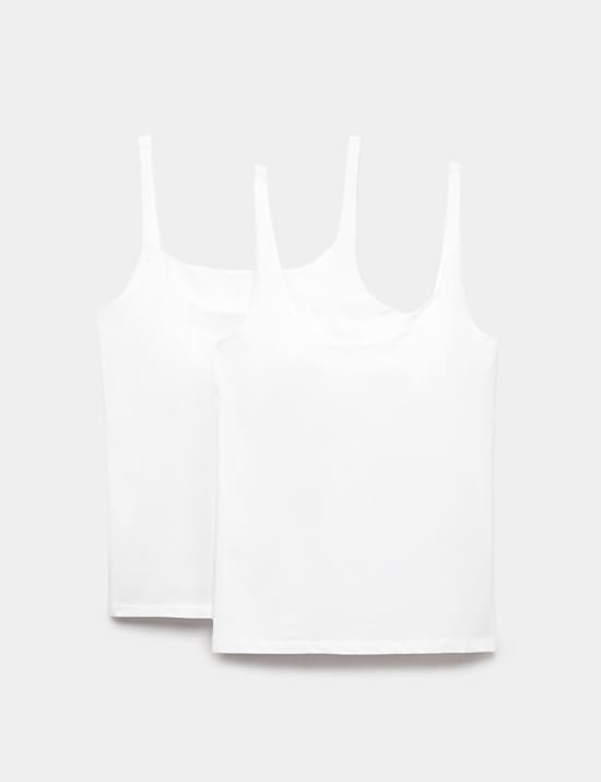 2 Pack Secret Support&trade; Scoop Neck Bra Vest
