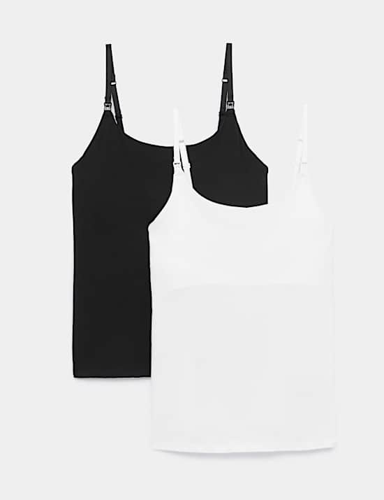 2 Pack Cotton Rich Secret Support&trade; Nursing Vests