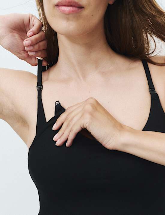 Lot de 2 maillots de corps d&rsquo;allaitement en coton dot&eacute;s de la technologie Secret Support&trade;