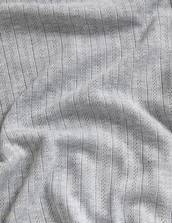 2pk Medium Warm Thermal Short Sleeve Pointelle Tops