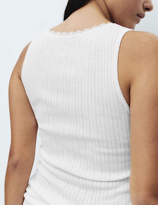 2pk Medium Warmth Thermal Pointelle Vests