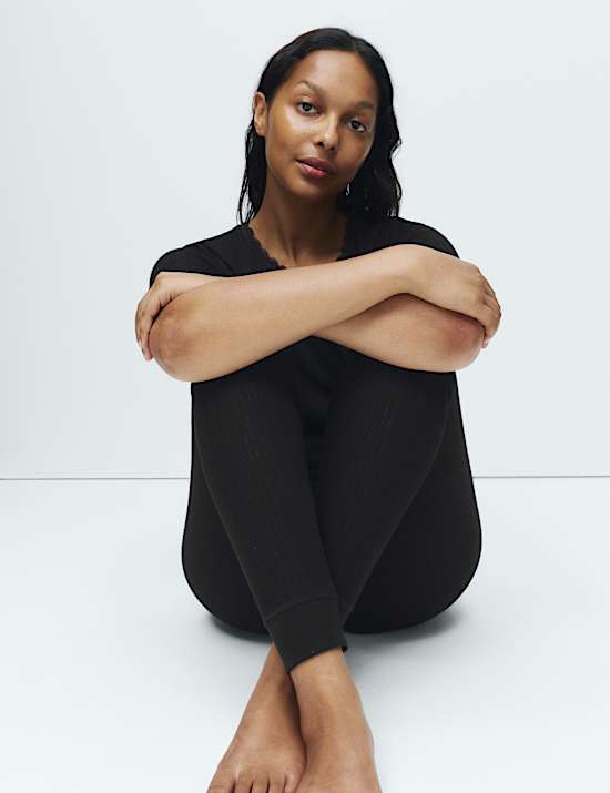 Medium Warmth Thermal Pointelle Leggings