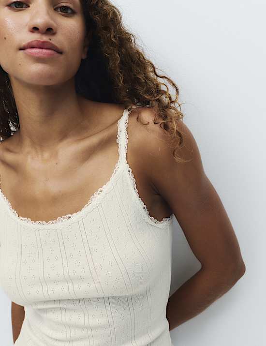 2 Pack Thermal Pointelle Strappy Vests