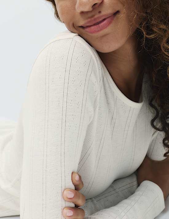 2 Pack Thermal Pointelle Long Sleeve Top