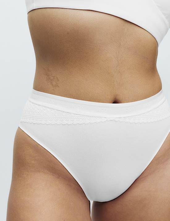 Pack de 2 braguitas de algod&oacute;n de corte alto y sujeci&oacute;n ligera