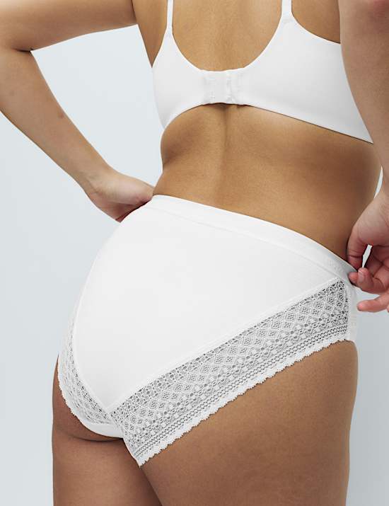 Pack de 2 braguitas de algod&oacute;n de corte alto y sujeci&oacute;n ligera