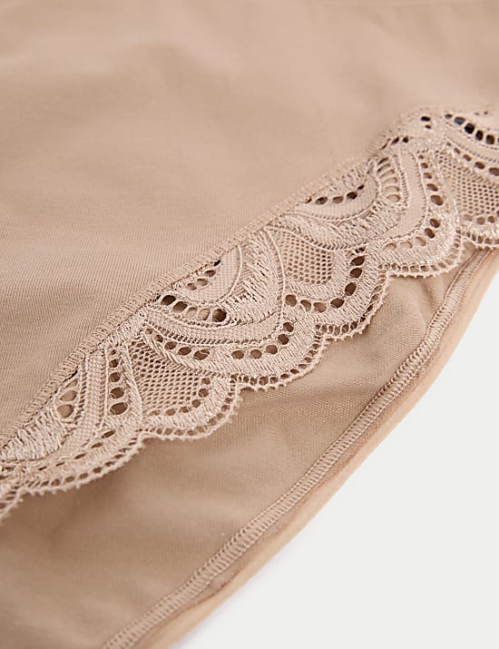 2pk Amelia Lace Cotton Rich Shaping Knickers