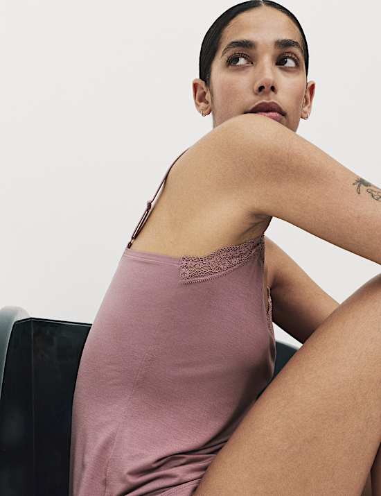 2 Pack Modal Rich Flexifit&trade; Lace Trim Vests