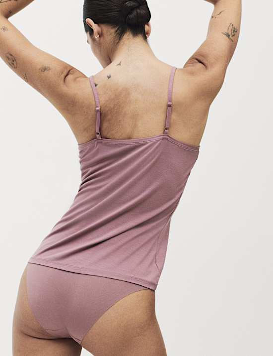 2 Pack Modal Rich Flexifit&trade; Lace Trim Vests