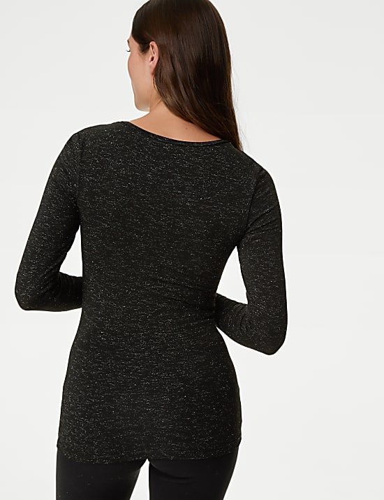 2pk Heatgen&trade; Light Sparkle Long Sleeve Tops