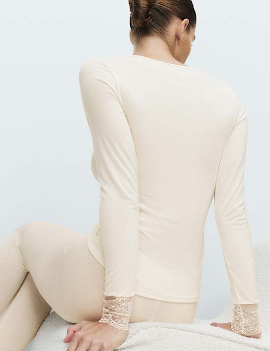 Modal Rich Thermal Leggings with Cashmere