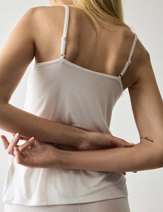 Modal Rich Thermal Vest Top with Cashmere