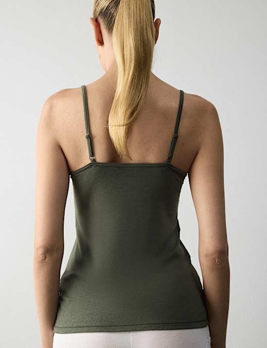 Modal Rich Thermal Vest Top with Cashmere