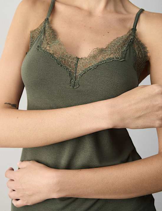 Modal Rich Thermal Vest Top with Cashmere