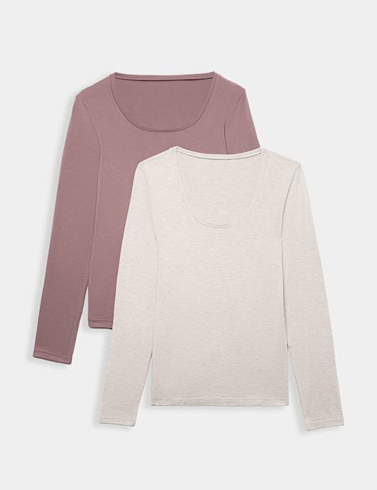 2 Pack Heatgen&trade; Light Thermal Long Sleeve Tops
