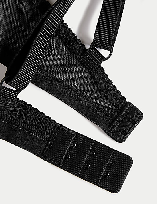 Printed Lace Trim Wired Full Cup Bra A-E