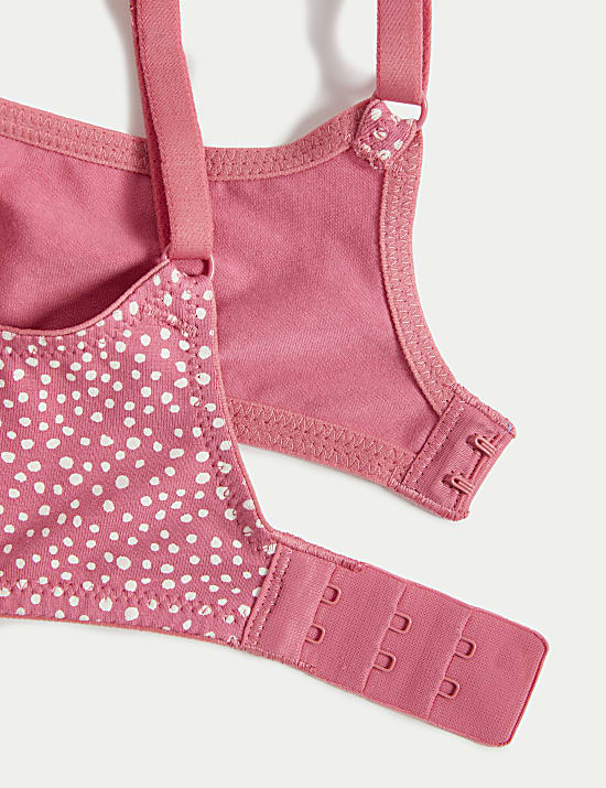 3pk Cotton Wired Plunge T-Shirt Bras A-E