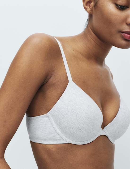 3pk Wired Plunge T-Shirt Bras A-E