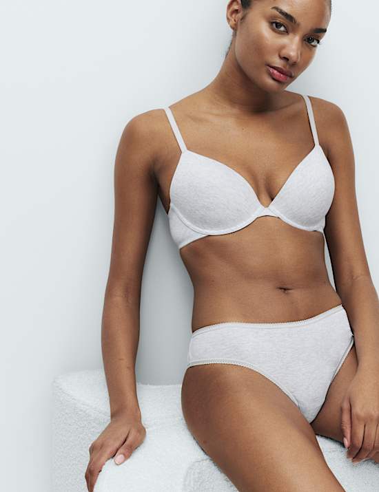 3pk Wired Plunge T-Shirt Bras A-E