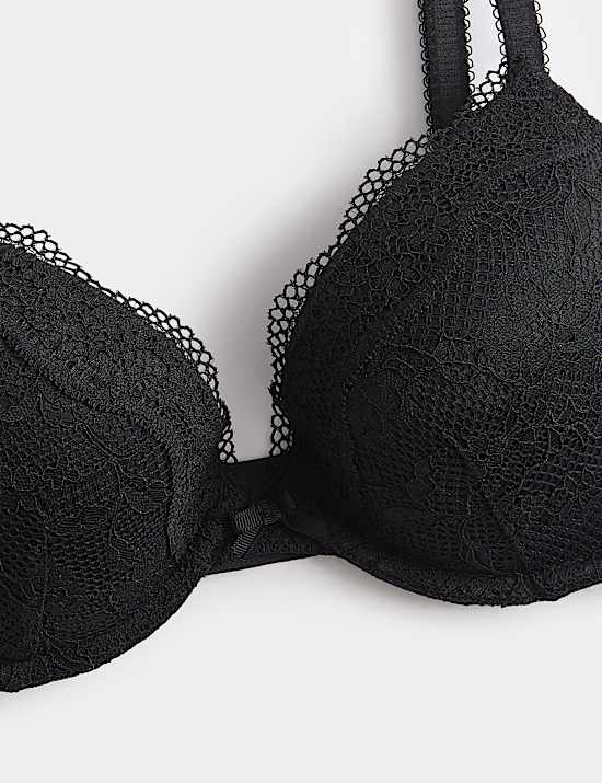 2 Pack Jasmine Lace Wired Plunge Bras (A-E)