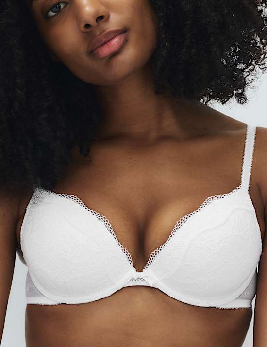 2 Pack Jasmine Lace Wired Plunge Bras (A-E)