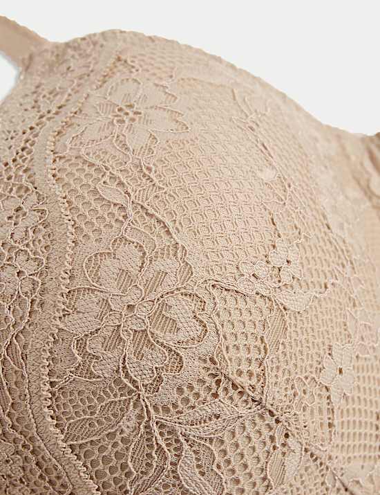 Dekoltov&aacute; podprsenka s kosticemi a krajkou, vel. A&ndash;E