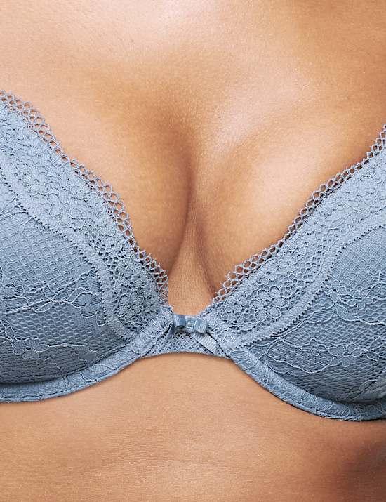 Jasmine Lace Wired Plunge Bra A-E