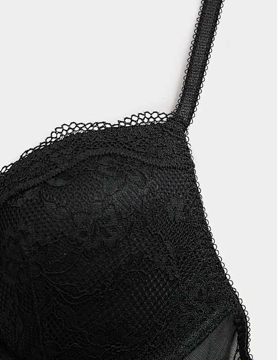 Jasmine Lace Wired Plunge Bra A-E