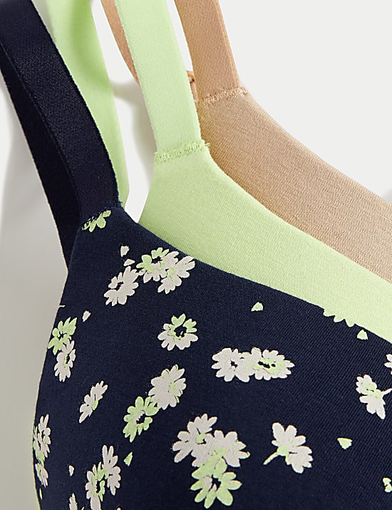 3pk Cotton Rich Wired T-Shirt Bras A-E