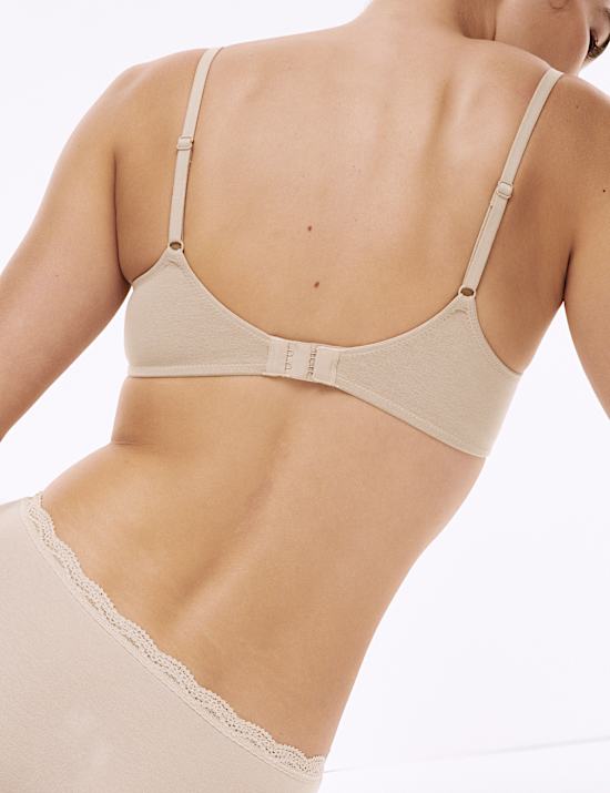 3pk Cotton Rich Wired Balcony Bras A-E