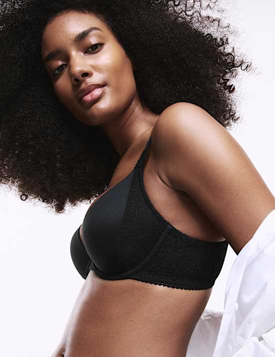 T-shirtmodel Body Soft™-plunge-bh met beugel, cupmaten A-E