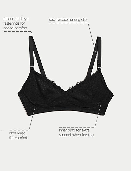 2pk Lace & Mesh Nursing Bras B-H