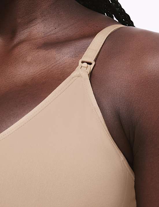 Lot de 2 soutiens-gorge d’allaitement sans coutures à bonnets emboîtants