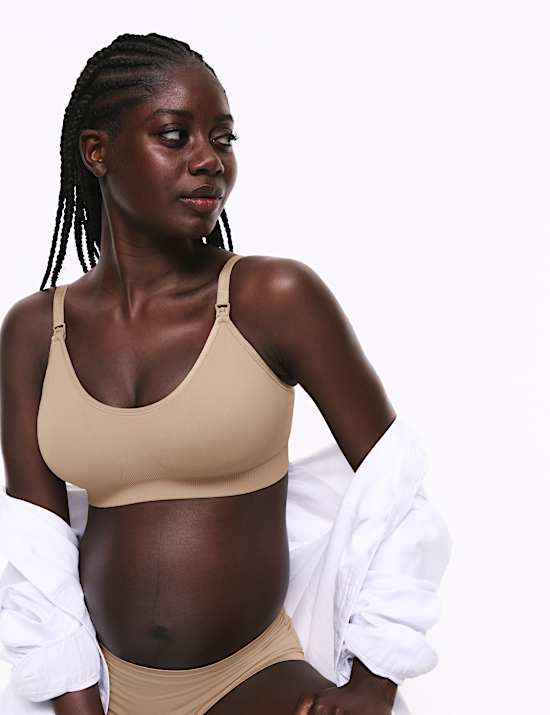 Lot de 2 soutiens-gorge d’allaitement sans coutures à bonnets emboîtants