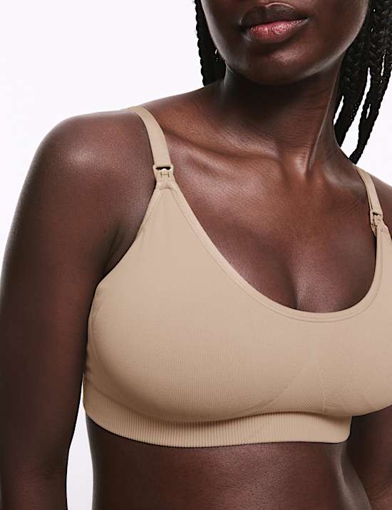 Lot de 2 soutiens-gorge d’allaitement sans coutures à bonnets emboîtants