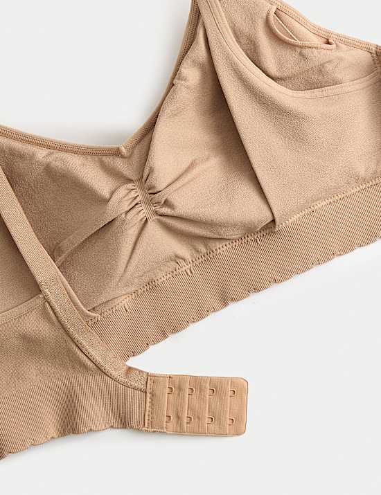 Lot de 2 soutien-gorges de grossesse et allaitement sans armature et sans couture