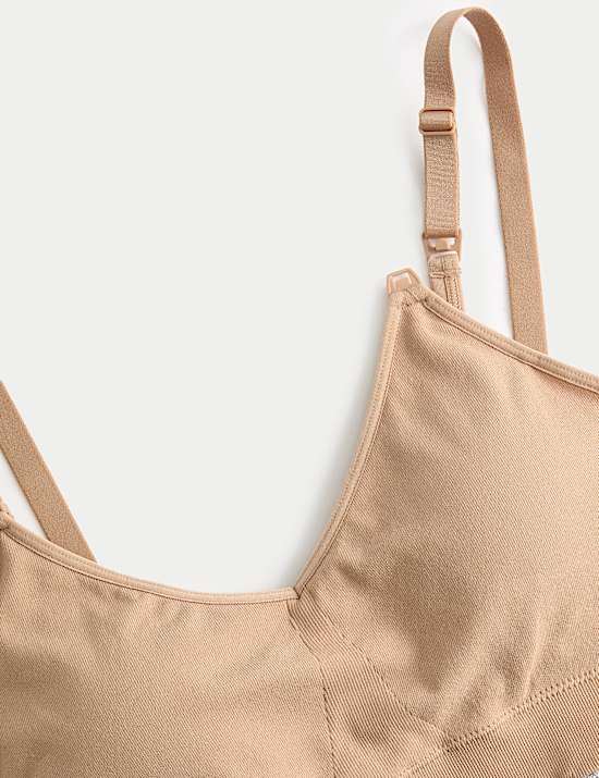 Lot de 2 soutien-gorges de grossesse et allaitement sans armature et sans couture