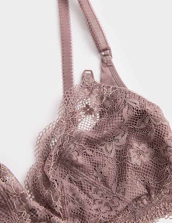 Jasmine Lace Non Wired Maternity Nursing Bra B-H