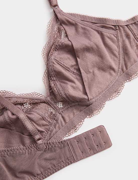 Jasmine Lace Non Wired Maternity Nursing Bra B-H