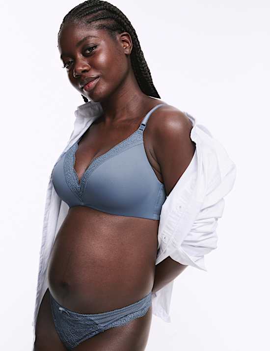 2pk Jasmine Lace Trim Maternity Nursing Bra B-G