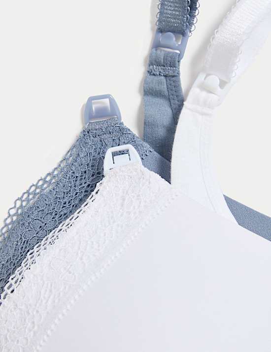 2pk Jasmine Lace Trim Maternity Nursing Bra B-G