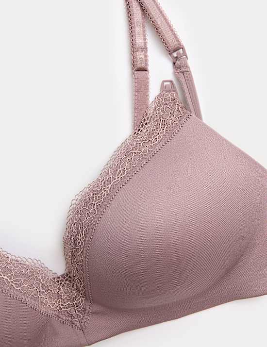 2pk Jasmine Lace Trim Maternity Nursing Bra B-G