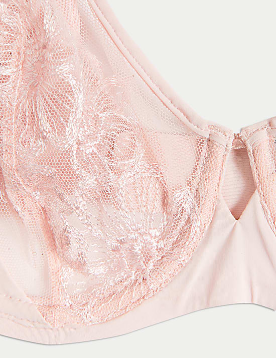 Embrace Embroidered Wired Full Cup Bra A-E
