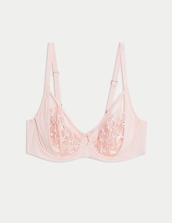 Embrace Embroidered Wired Full Cup Bra A-E