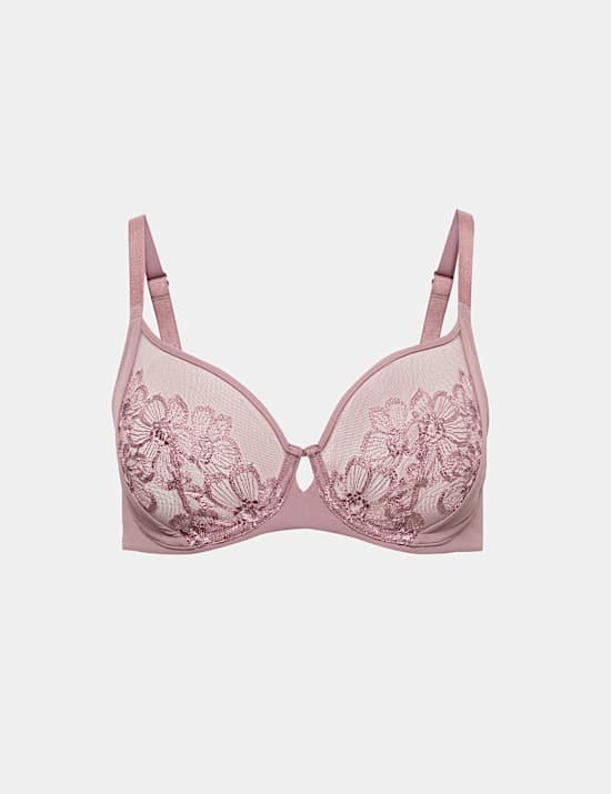 Embrace Embroidered Wired Full Cup Bra A-E