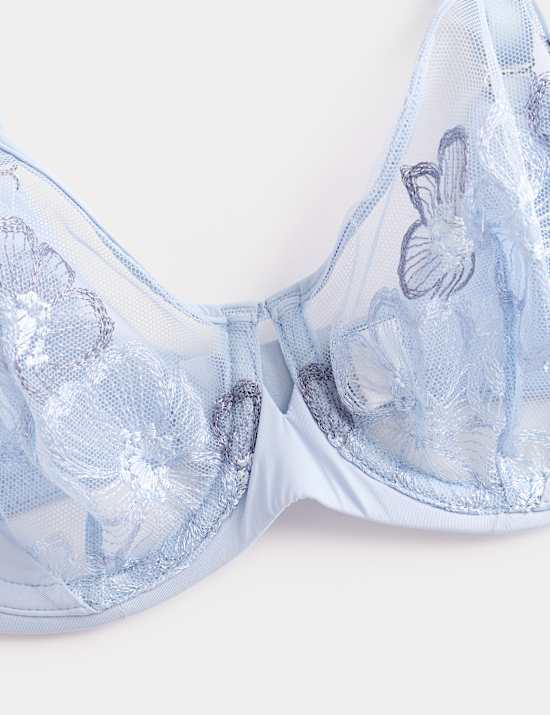 Embrace Embroidered Wired Full Cup Bra A-E