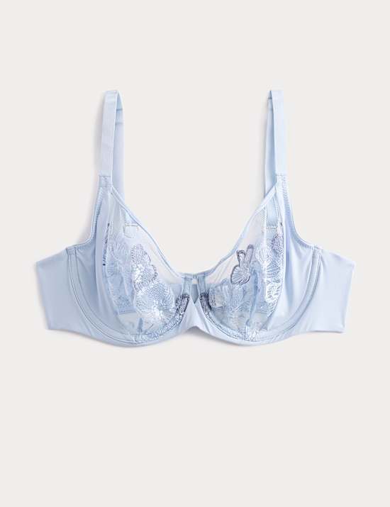 Embrace Embroidered Wired Full Cup Bra A-E