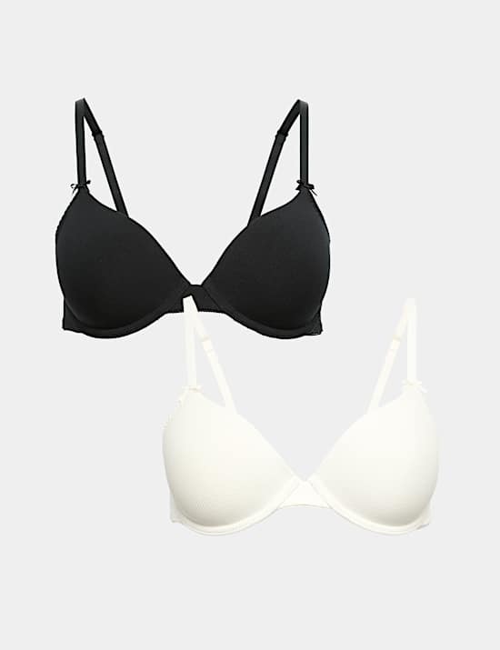 Lot de 2 soutiens-gorge c&ocirc;tel&eacute;s &agrave; armatures, demi-bonnets A &agrave; E