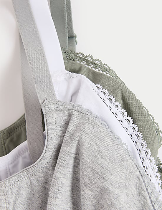 3pk Cotton Rich Wired Full Cup Bra A-E